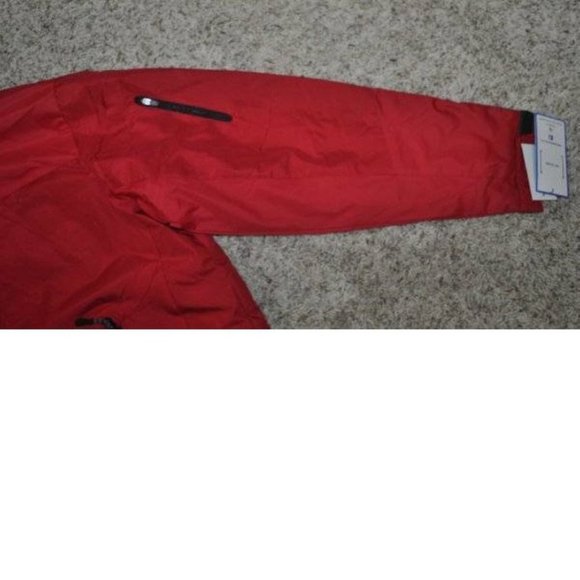 Mens Winter Jacket Hemisphere Red XL Wind Water Resistant Down Alt Fill Hooded - Picture 8 of 11